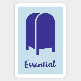 Essential Postal Box Post Office USPS Blue Magnet